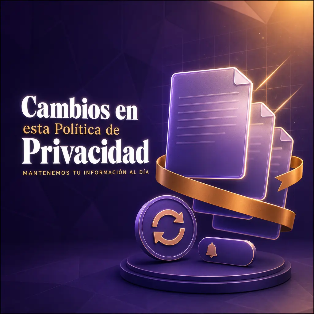 Actualización de la Política de Privacidad con aviso previo por email y fecha de vigencia visible en la página