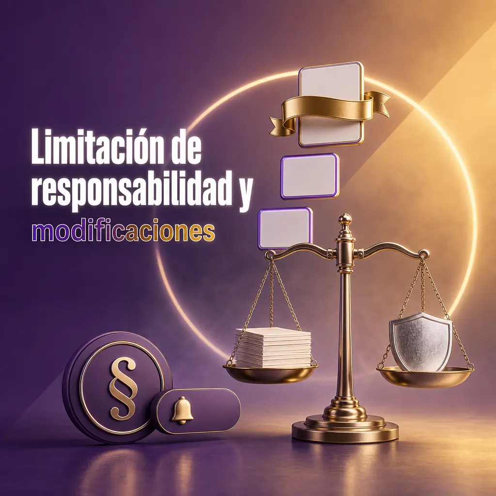 Limitación de responsabilidad de 22Bet por fallas técnicas y aviso de modificaciones a los Términos y Condiciones del sitio.