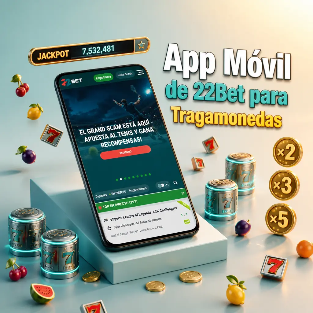 App móvil de 22Bet para tragamonedas, disponible en Android, iOS y navegador móvil