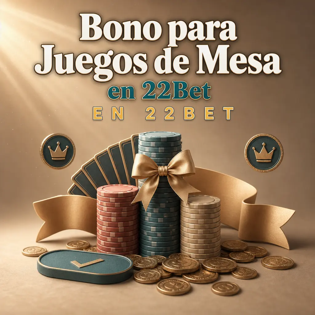 Bono de bienvenida 22Bet del 100% hasta 111000 ARS para juegos de mesa como ruleta, blackjack y baccarat