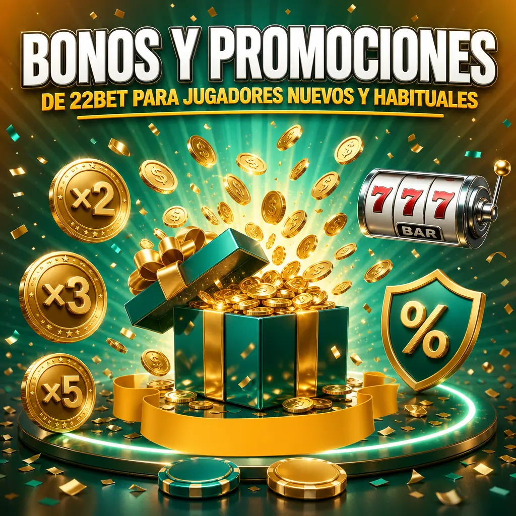 Bono de bienvenida 22Bet: duplicá tu depósito hasta 111.000 ARS, giros gratis, cashback y promociones para apostadores habituales.