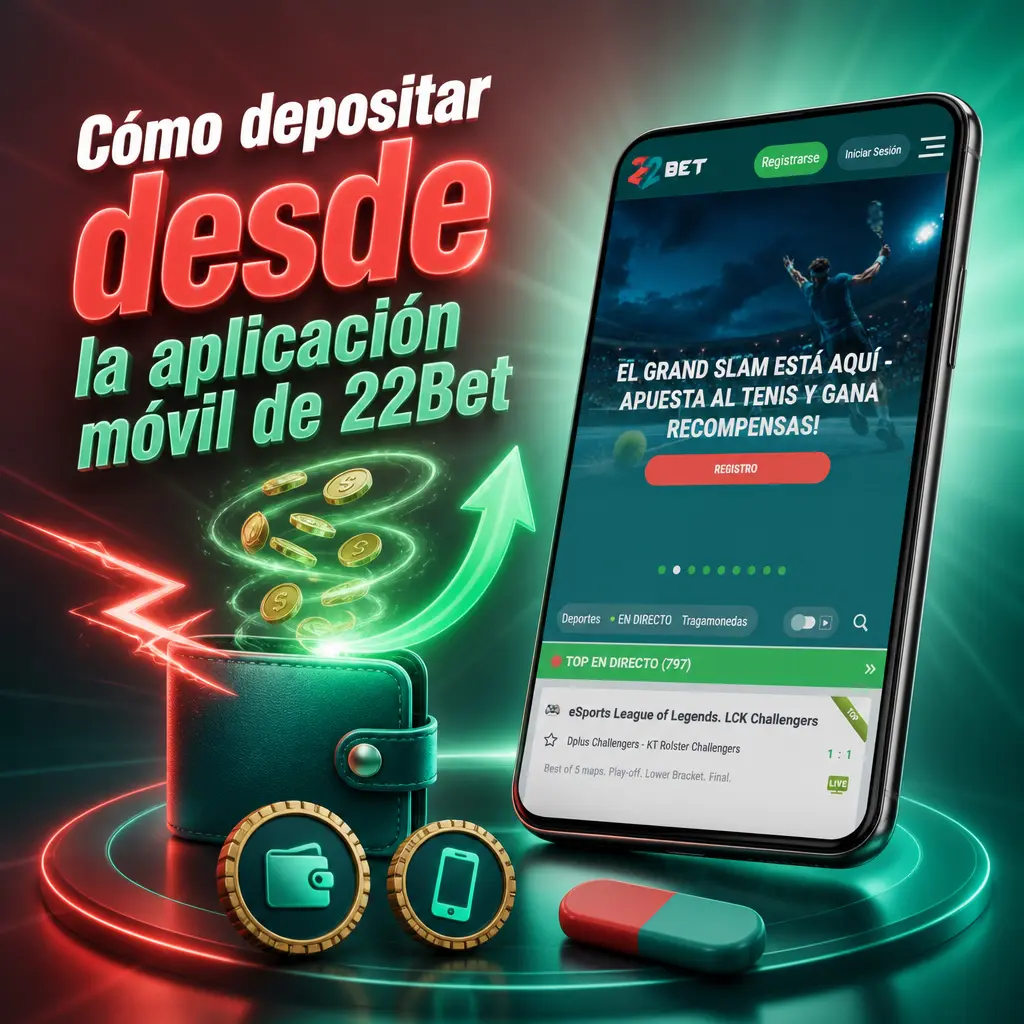 Pasos para depositar dinero desde la aplicación móvil de 22Bet en Android de forma rápida y segura