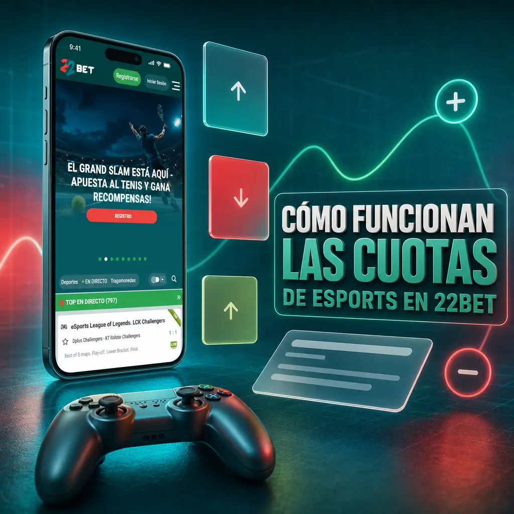 Cómo funcionan las cuotas de esports en 22Bet: formato decimal, cálculo de ganancias y probabilidad implícita del mercado.