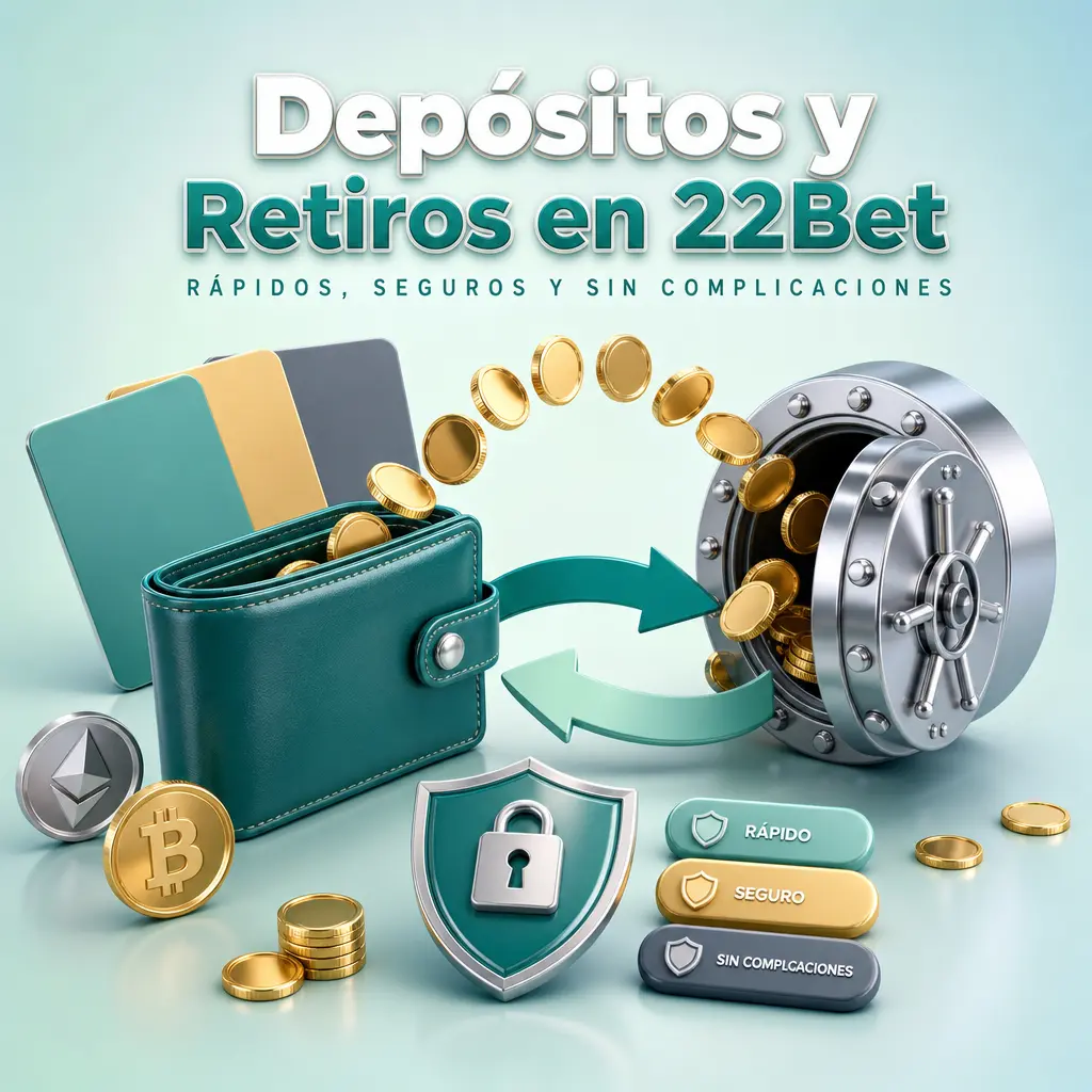 Pasos para depositar y retirar dinero en 22Bet usando AstroPay, Mercado Pago, transferencia bancaria o criptomonedas en Argentina.