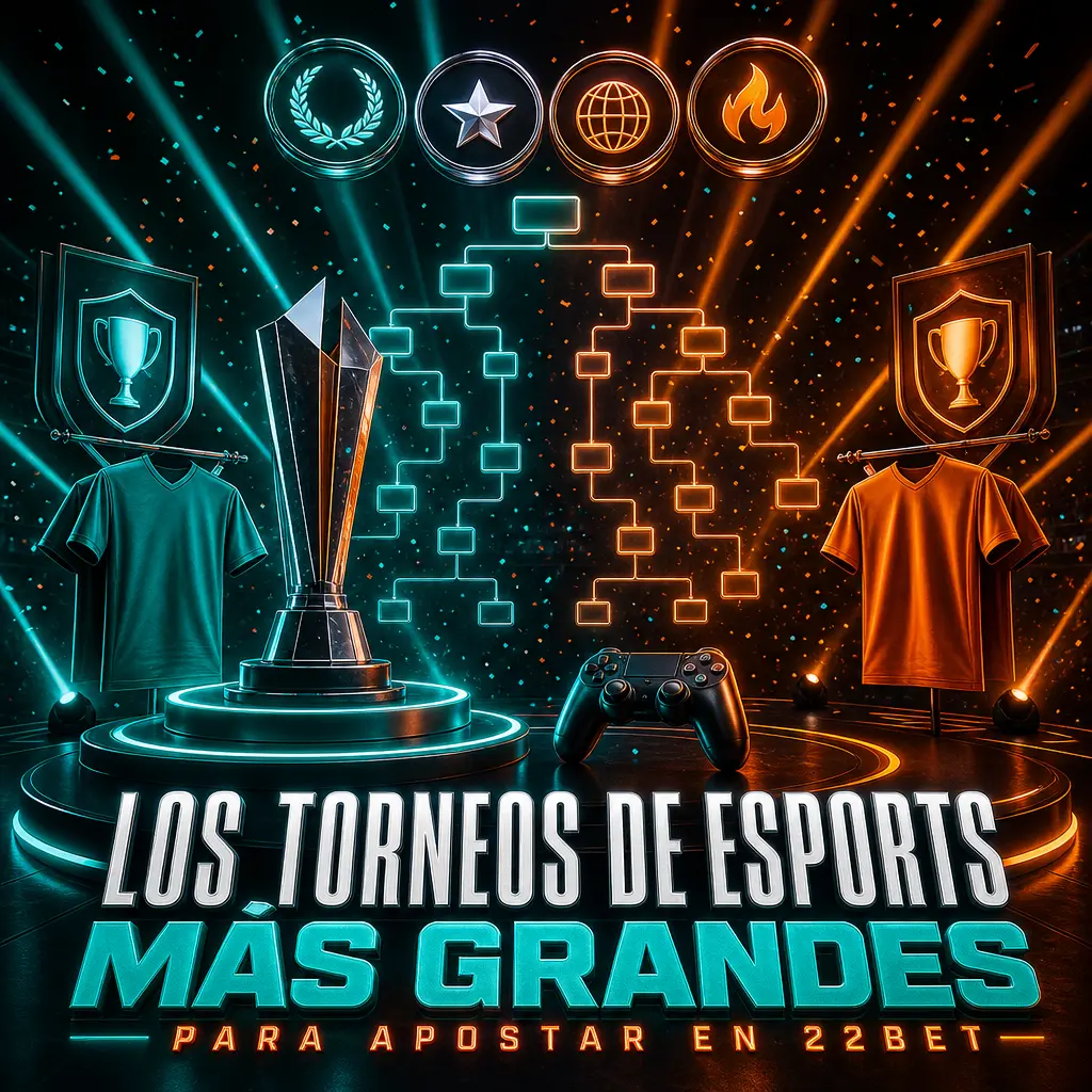 Apostá en 22Bet a los torneos de esports más importantes de 2026: The International, Major de CS2, Worlds, VCT Champions y más.