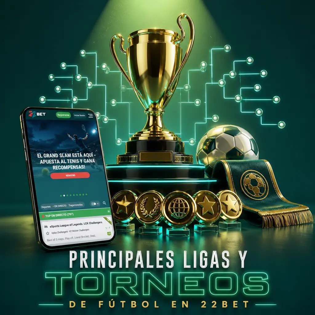 Mercados de apuestas en 22Bet para Liga Argentina, Premier League, La Liga, Champions League y Mundial 2026