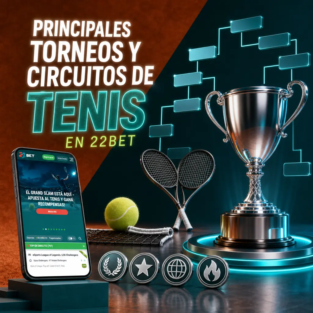 Grand Slams, ATP, WTA y Masters 1000: todos los torneos de tenis 2026 con cuotas por ronda en 22Bet