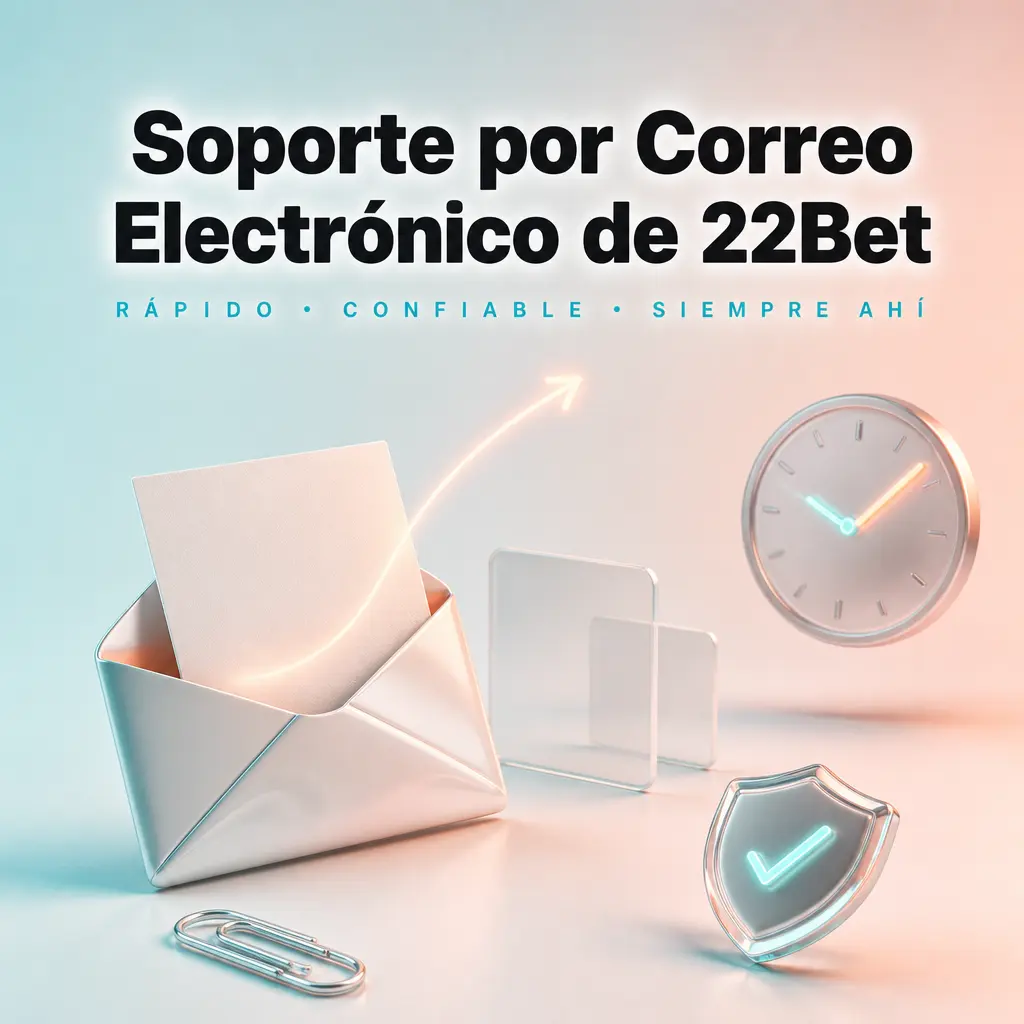 Soporte por correo electrónico de 22Bet para consultas con documentación adjunta y reclamos detallados de cuenta